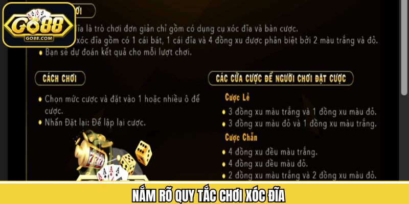 Xóc Đĩa - Sản Phẩm Cá Cược Trực Tuyến Đỉnh Cao Tại Go88 2 Quy tắc chơi xóc đĩa trên cổng game Go88